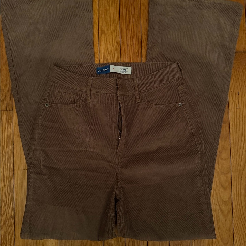 Old Navy Women's Brown Flare Corduroy Jeans